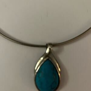 Lia Sophia turquoise charm, and chain.